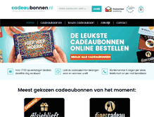 Tablet Screenshot of cadeaubonnen.nl